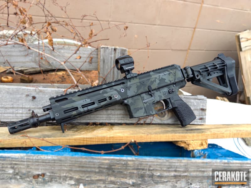 Cerakote project by Amendment Works Raleigh NC — PSA JAKL in O.D. Green Camo in H-232 MagPul O.D. Green, H-234 Sniper Grey, H-146 Graphite Black